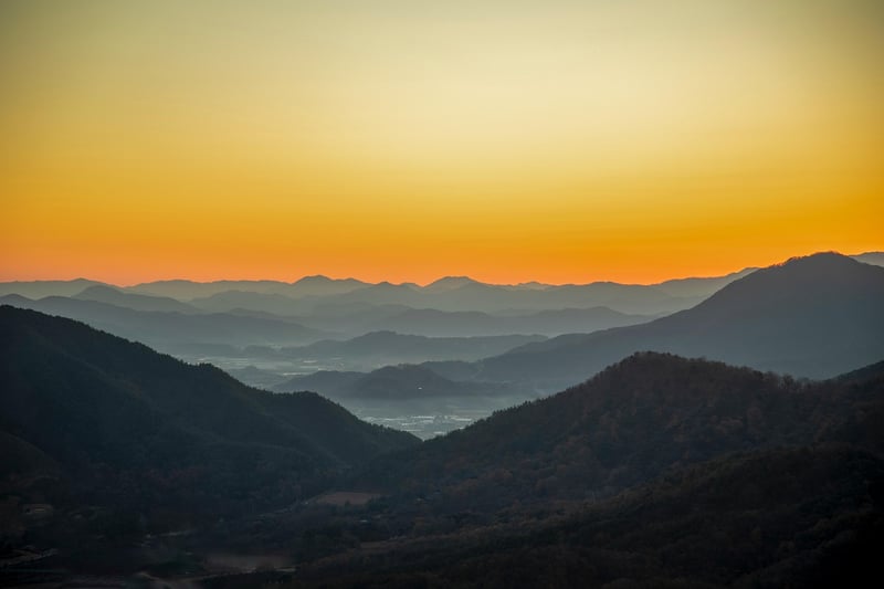 Majestic sunrise landscape